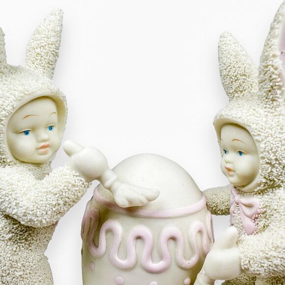 Snowbunnies Easter Springtime Stories Figurine I'll Paint the Top 1994 Dept 56 - Picture 1 of 14